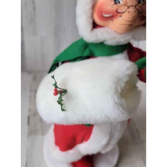 Annalee Mrs Claus 17" AS IS white muff hand warmer Xmas figure - Picture 4 of 15